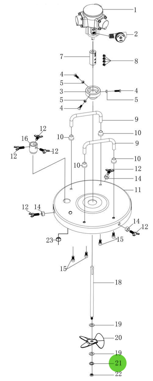 Total Finishing Spring Gasket; For 5 Gallon Agitator