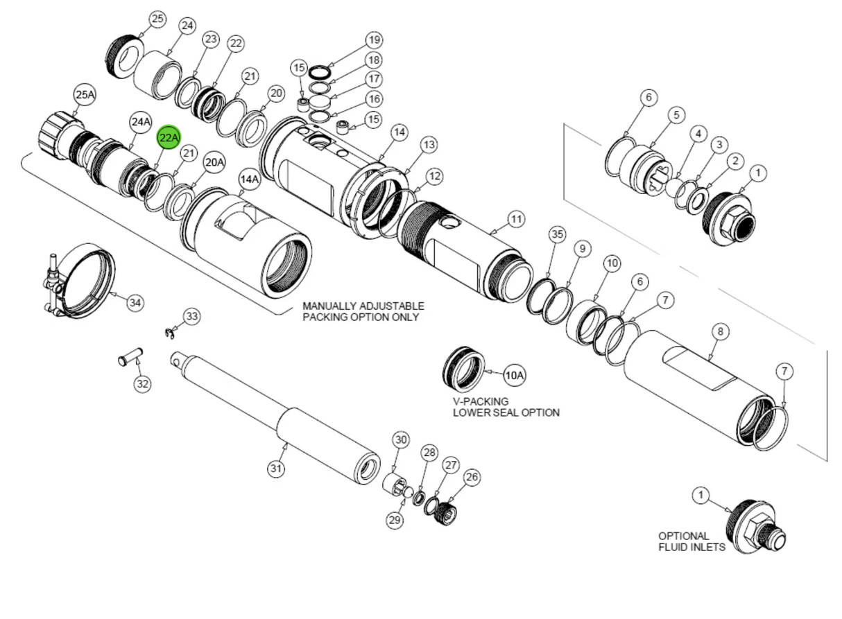 C.A. Technologies 74-235 Upper Rod Seal, Manual, 2 GPM