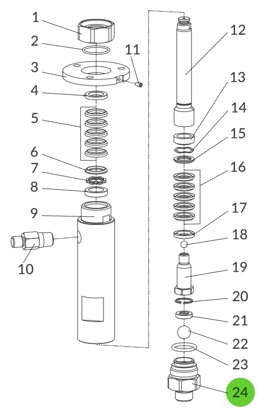 Adaptador de válvula Anest Iwata 940033A0; iCon-M233N 