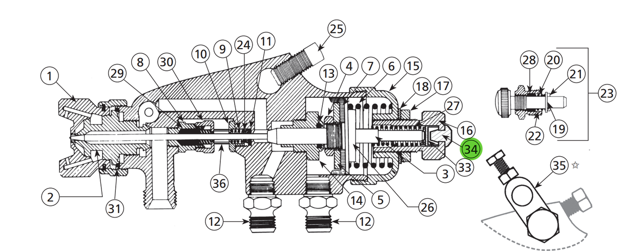 Binks 54-5522 Umbrella Valve