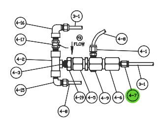 Ransburg SSP-6054 TUBE FITTING, 1/8" NPTM X 1/4" ODT TUBE