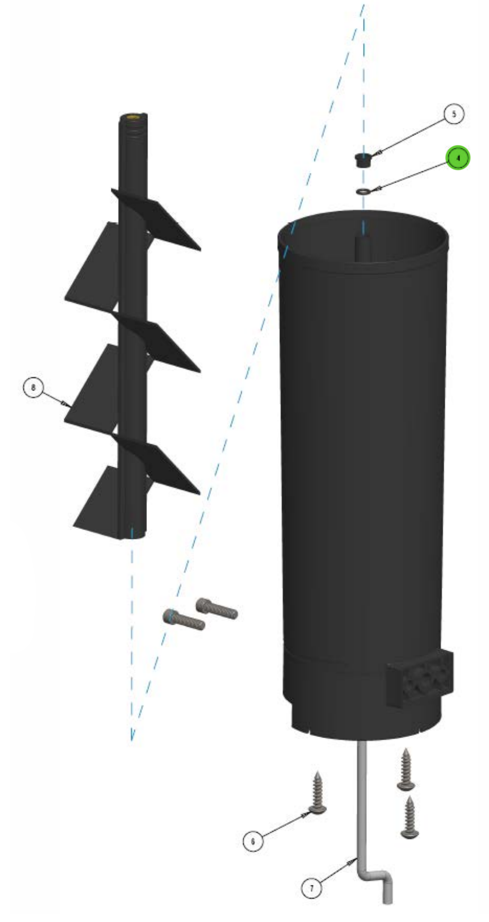 Hero BL-1105 O-Ring Paddle Bushing