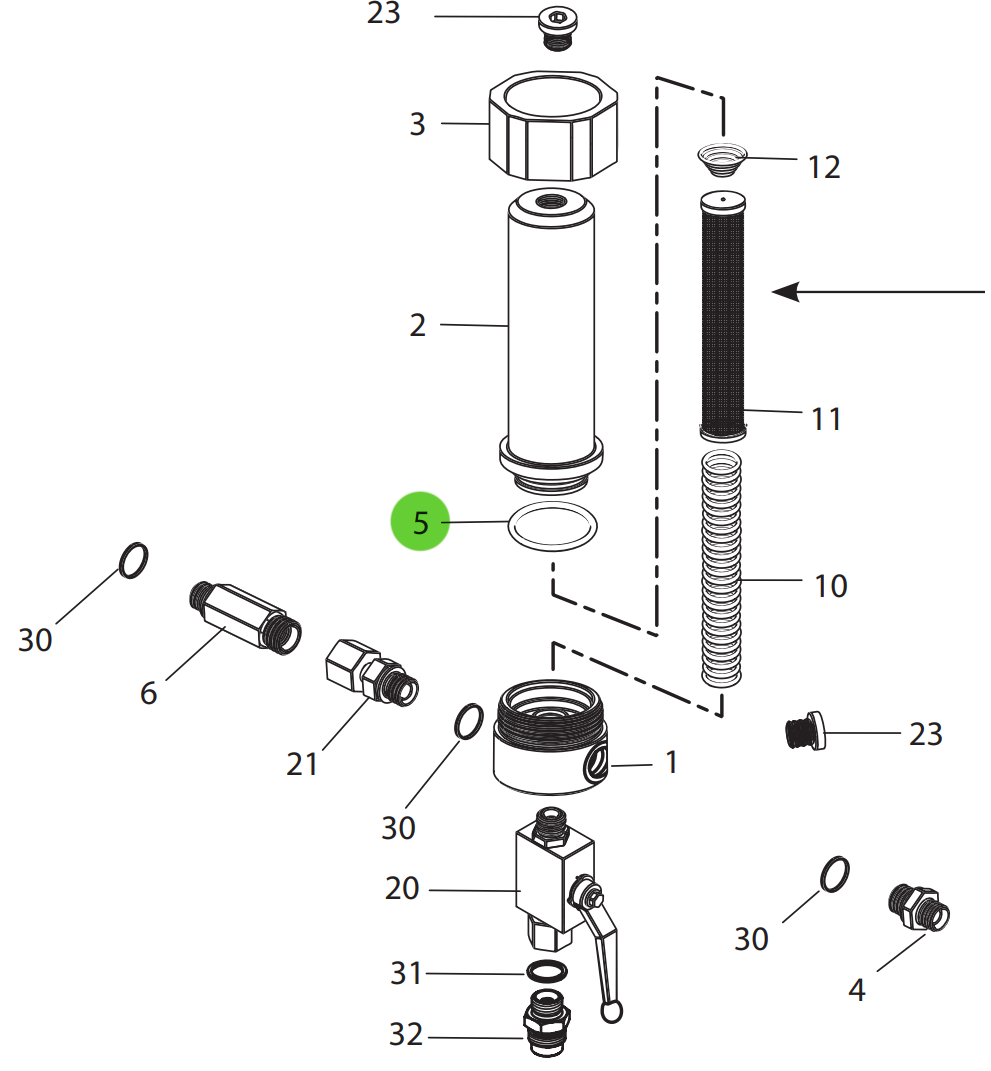 Wagner 367914 O-Ring for High Pressure Filter