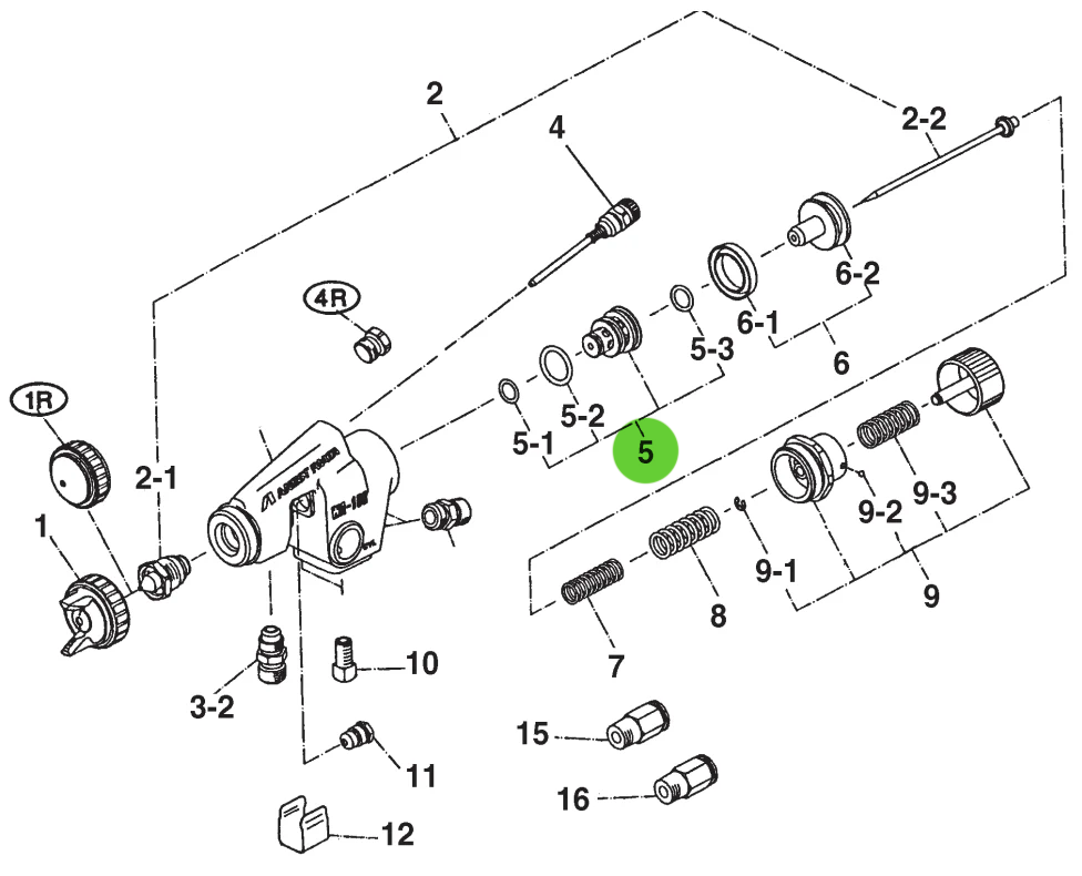 Anest Iwata 93805620 LPA/WA AIR VALVE SEAT SET
