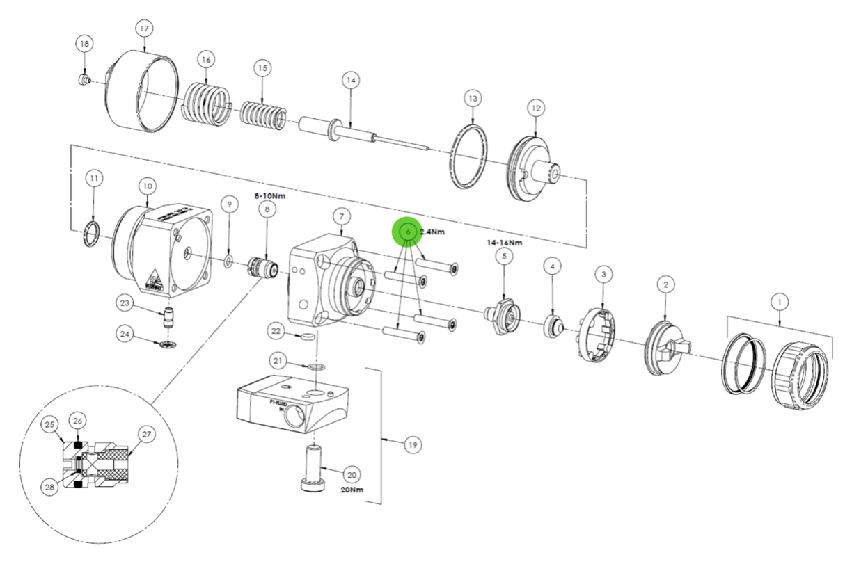 Binks S-14190-K4 Torx Screw Kit of 4