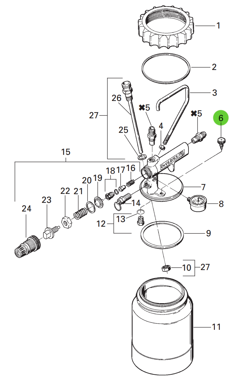 DeVilbiss KB-66 Pressure Relief Valve