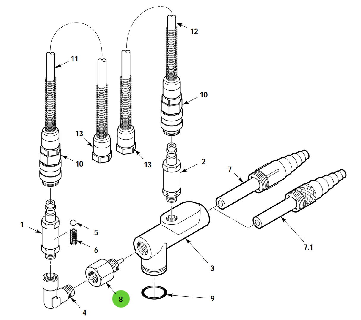 Aftermarket Gema® 365912 Injector Nozzle - Ø 1.6mm With Notch (Non-OEM)