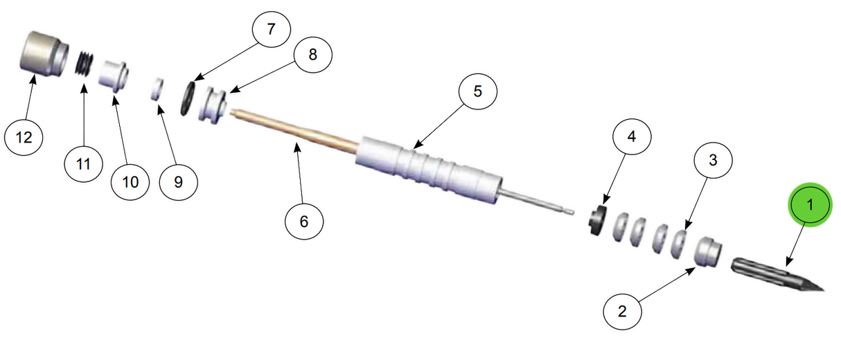 Ransburg High Wear Electrode Assembly