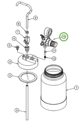 Binks 85-440 Air Regulator Assembly For Steadi Grip Pressure Pots