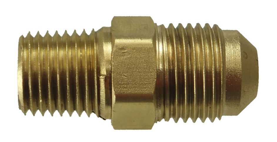 Brass Straight Fitting 3/8" Male SAE x 1/4" Male NPT
