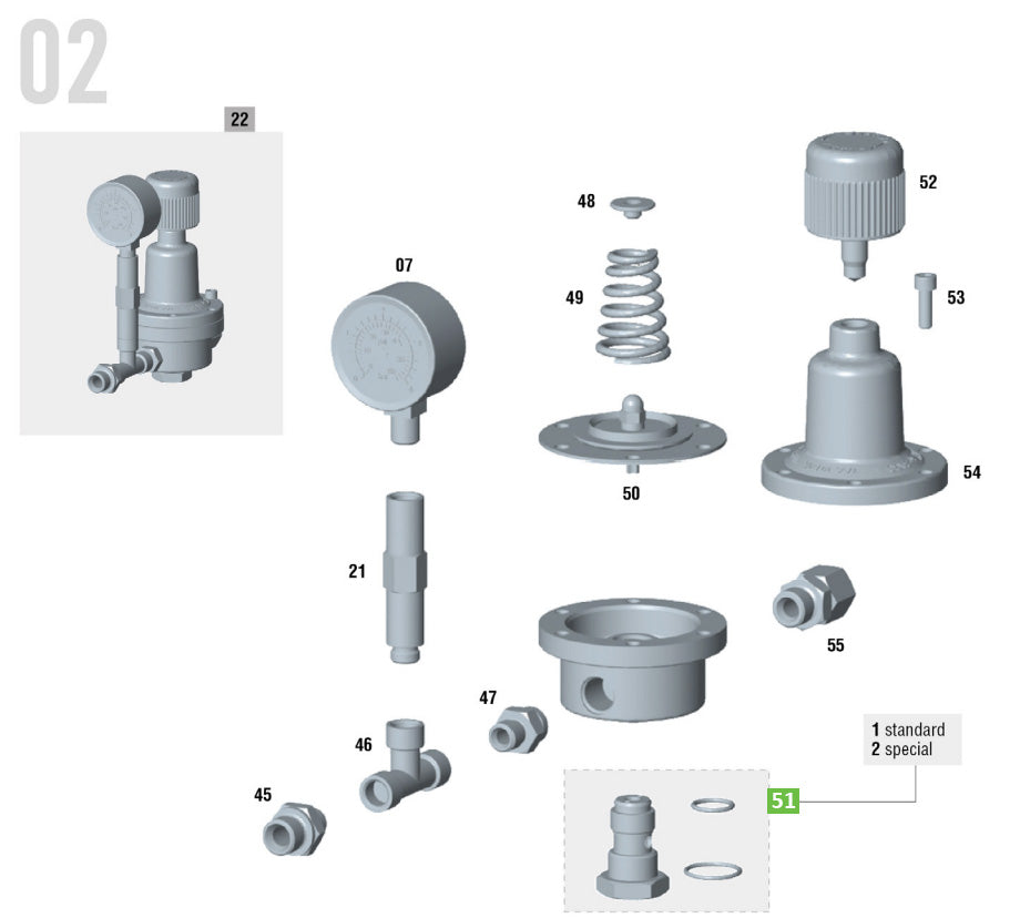 Sagola PT87560039 Valve Set for Abrasives Version