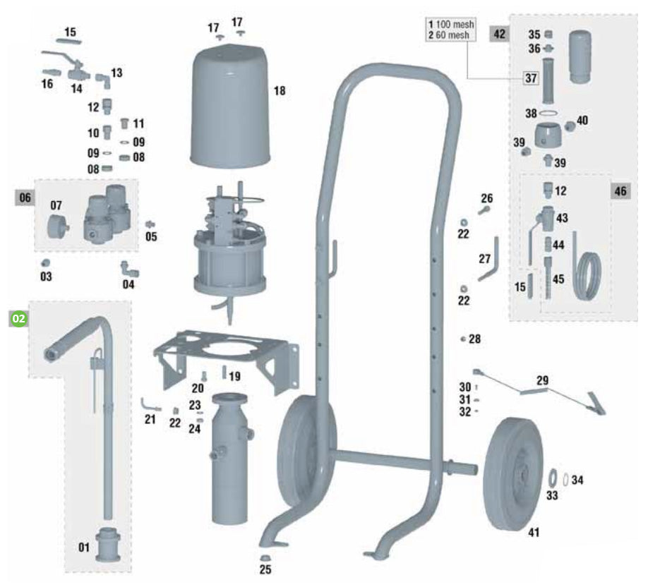 Sagola PT56415905 Suction Hose c/w Suction Hose Product Filter