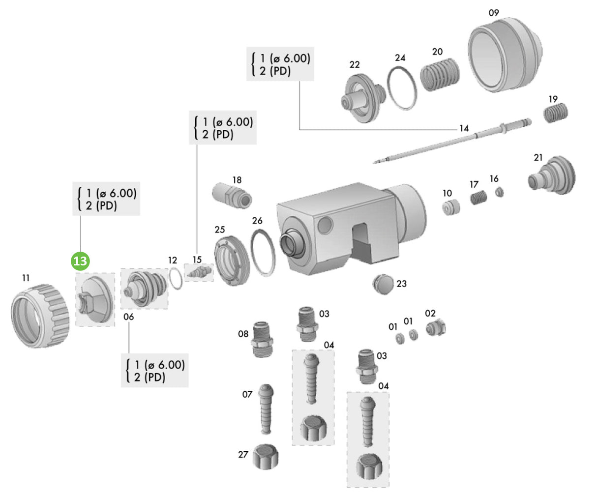 Sagola PT51410172 Automatic Aircap for Sagola V2 PD