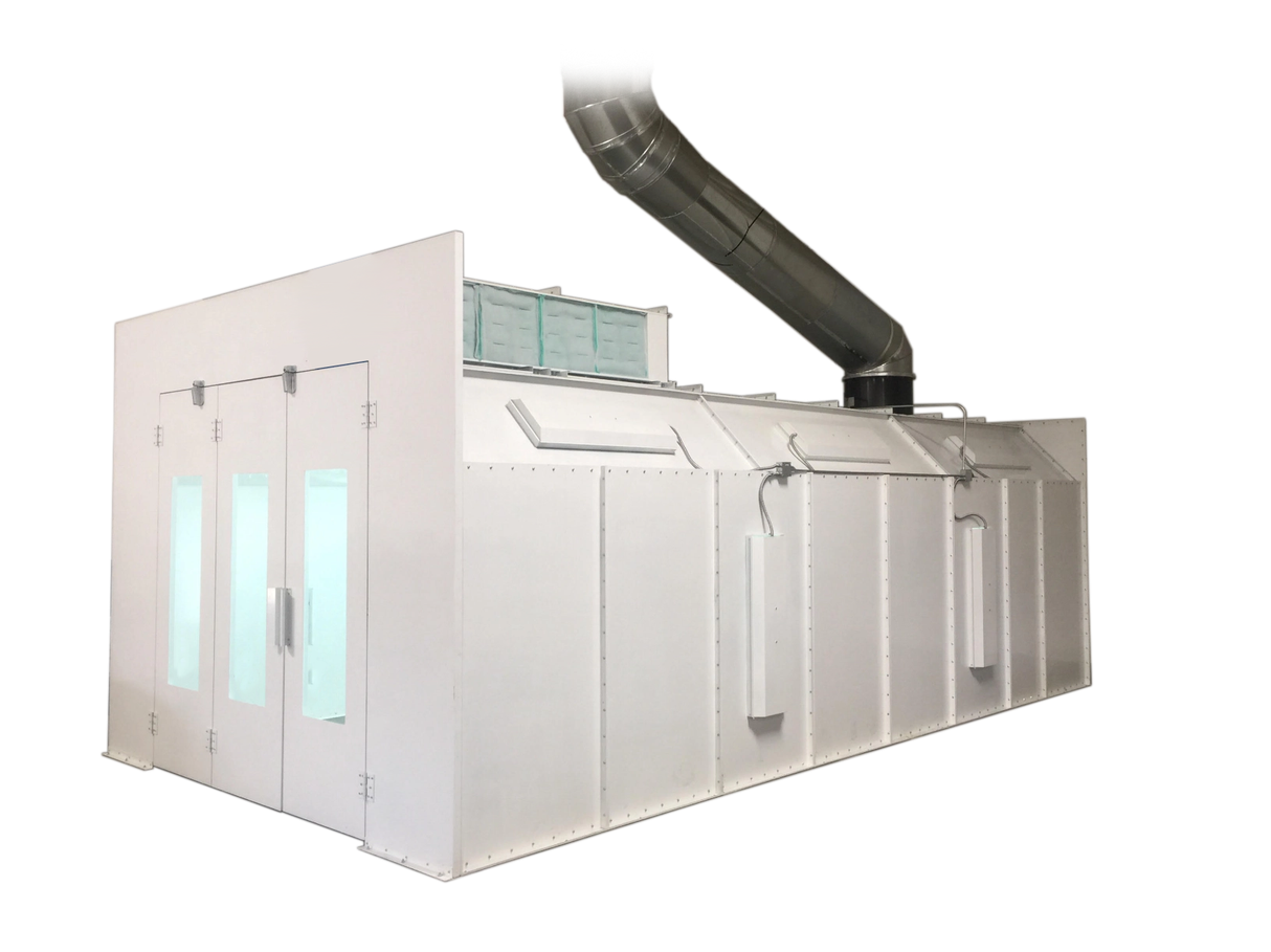 Total Finishing Automotive Semi-Down Airflow Paint Spray Booth - Double Wall