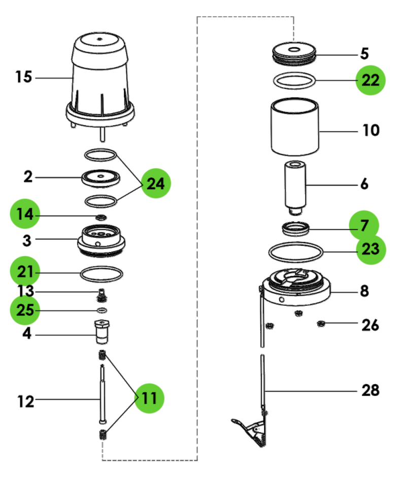 Sames® 144-850-150 Air Motor Repair Kit 340-2