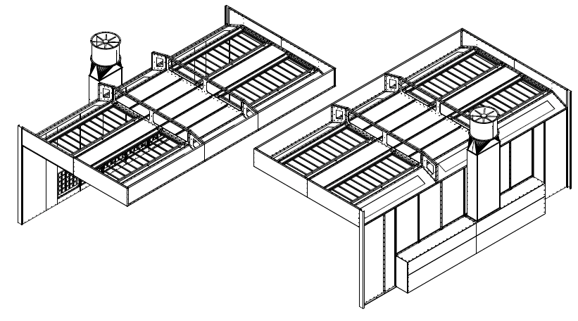 Total Finishing Side-Down Airflow Automotive Prep Station