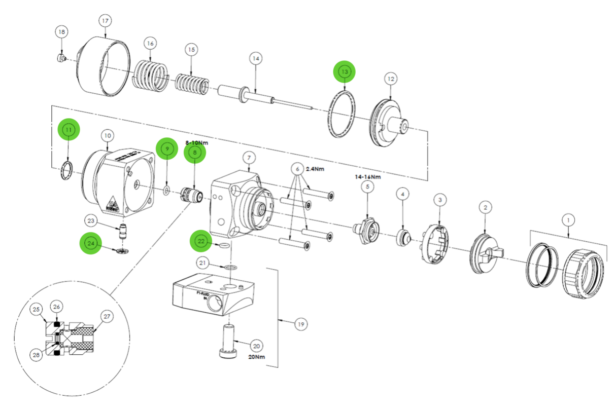 Binks KK-4588 Soft Seal Service Kit; AG-364
