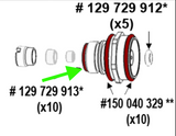 Aftermarket KREMLIN® 129.729.913 Seal Rear Gasket For Diffuser Qty 10 (Non-OEM) - Total Finishing Supplies