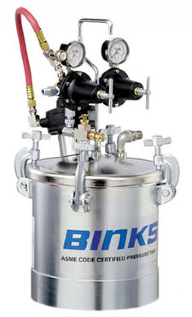 Binks Zinc-Plated 2.8 Gallon Pressure Tank with Stainless Steel Lid - Total Finishing Supplies