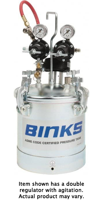 Binks Pressure Feed ASME Tanks, 2 Gallon Galvanized - Total Finishing Supplies