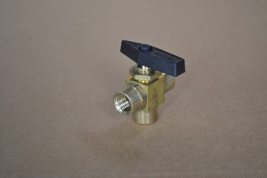 3 - Way Panel Mount Ball Valve Solvent Spray Gun Cleaners Parts