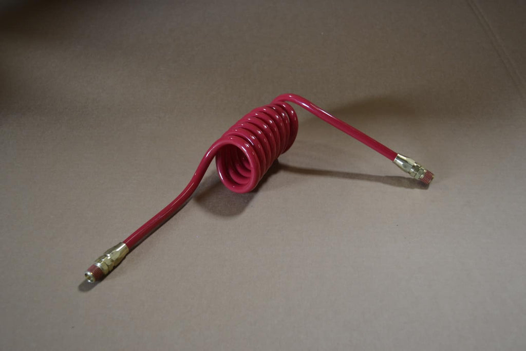 Red Coil Hose 1/4 X 6 Waterborne Spray Gun Cleaner - Parts