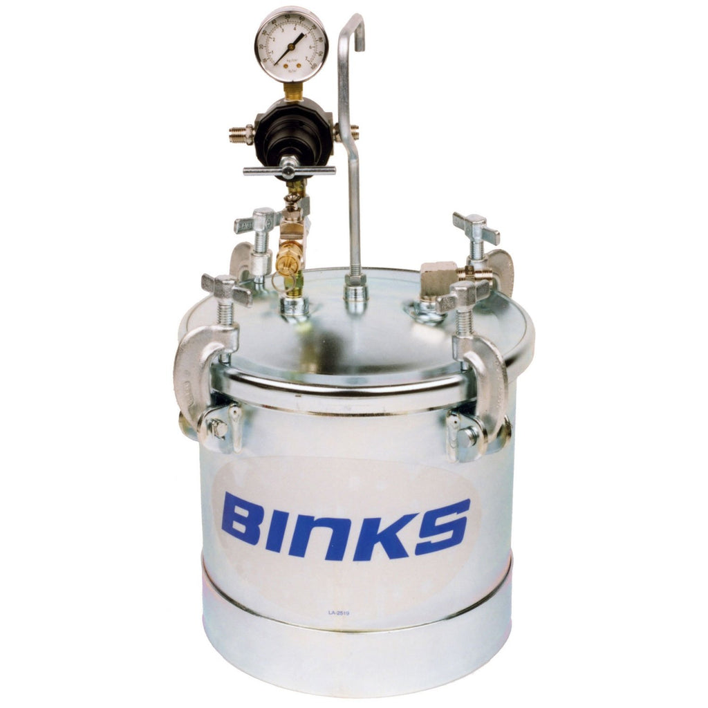 Binks Zinc-Plated 2.8 Gallon Pressure Tanks - Total Finishing Supplies