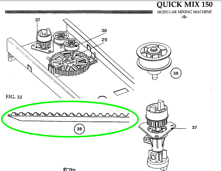 Quick-Mix 150 Shelf Belt 3150mm for 1 Gal and 1 Qt - Total Finishing Supplies