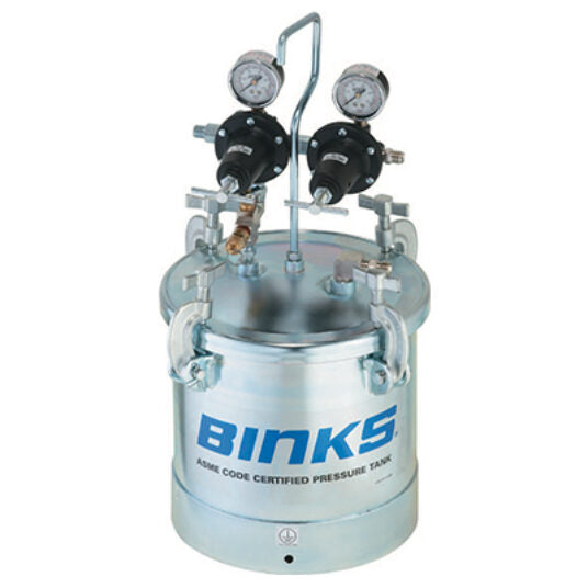 Binks Zinc-Plated 2.8 Gallon Pressure Tank with Stainless Steel Lid - Total Finishing Supplies