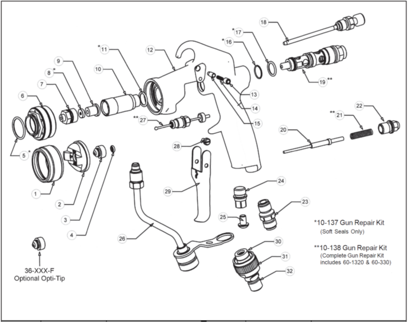 C.A. Technologies Nozzle Carrier For Bobcat Air Assisted Airless Spray Gun - Total Finishing Supplies