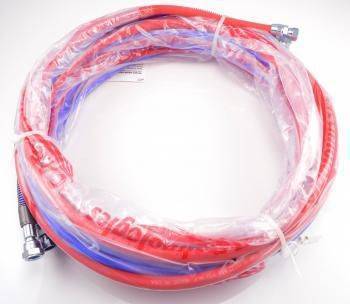 3/16 Aaa Fluid & Air Hose Set - Blue Fluid/red (1885 Psi) Fittings: 1/4 X Nps Females 50