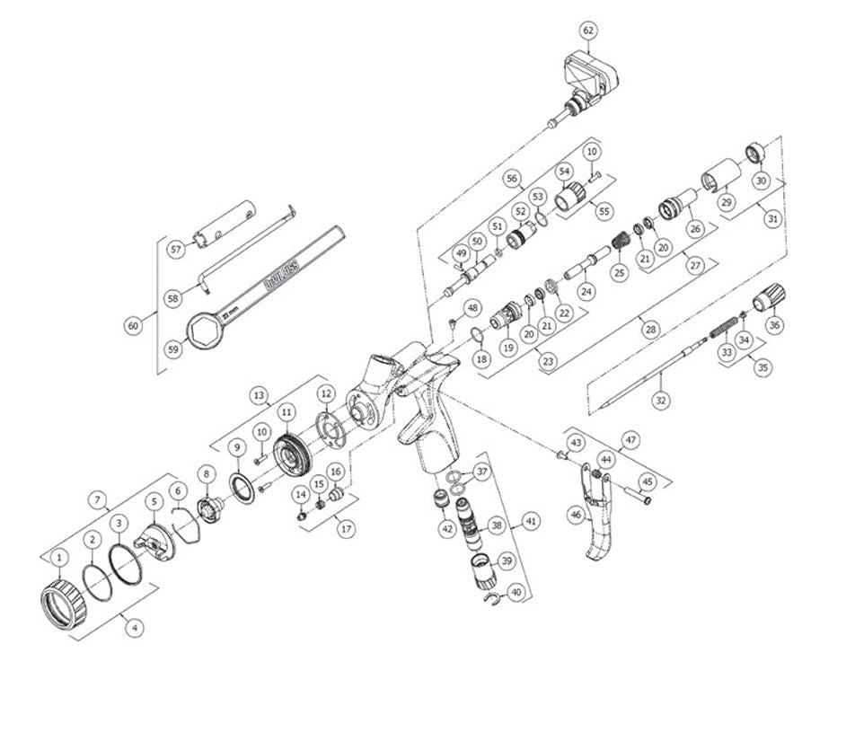 Retaining Ring Sub Assembly - Total Finishing Supplies