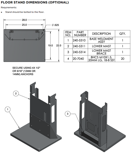 Floor Stand Kit - Ransburg IntelliFlow RM2 - Total Finishing Supplies
