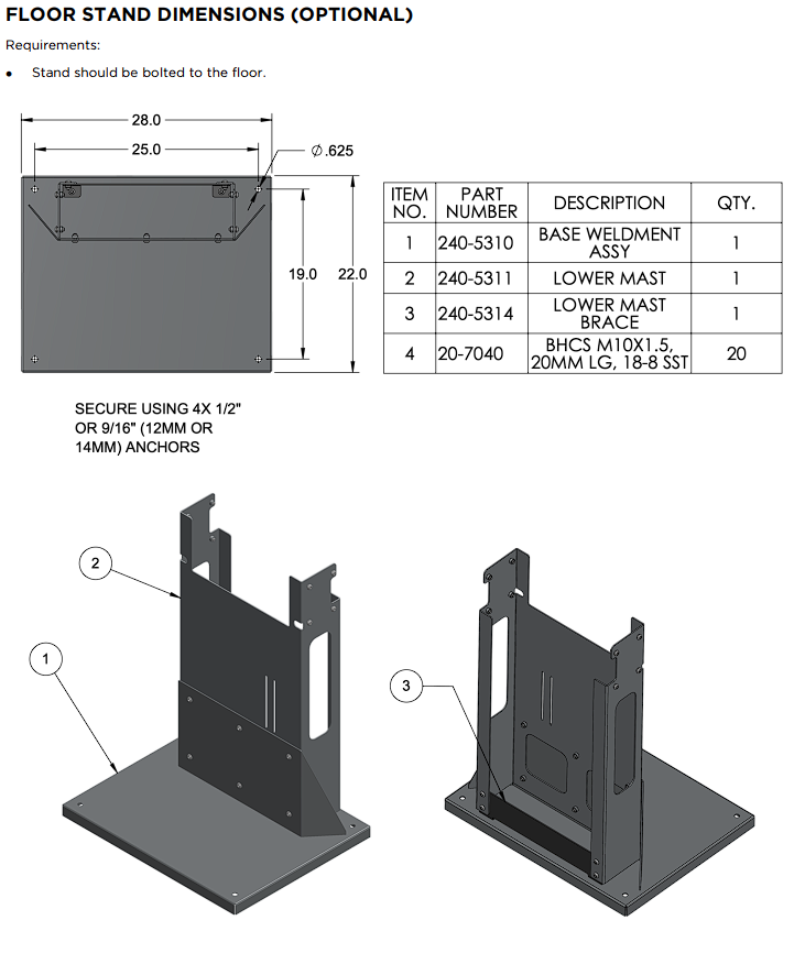 Floor Stand Kit - Ransburg IntelliFlow RM2 - Total Finishing Supplies