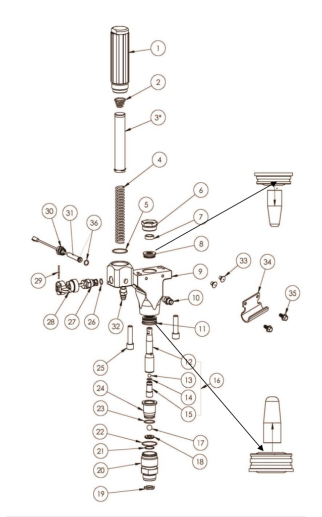 TriTech Fluid Manifold Repair Parts - Total Finishing Supplies