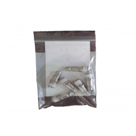 6 High Flow Disconnect Stems - Male Heavy Duty (Silver) Becca Consumables