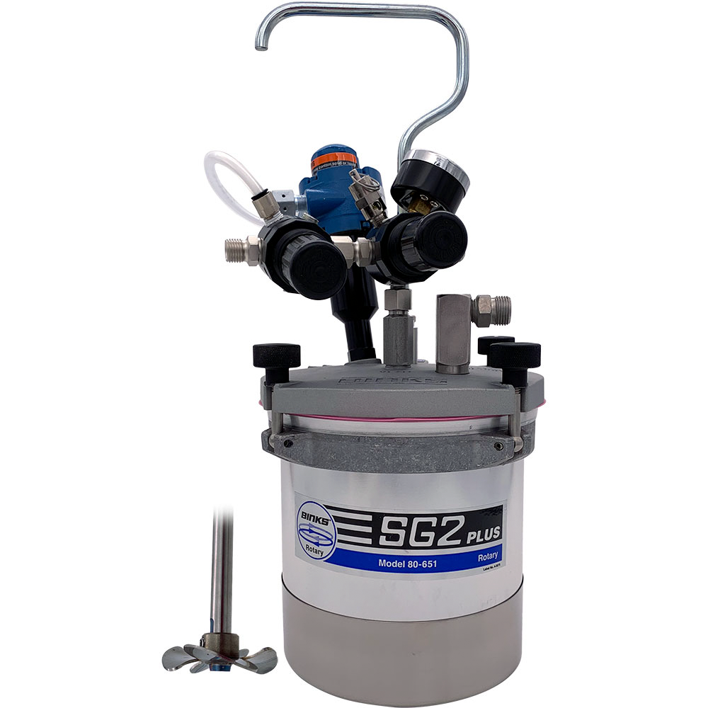 Binks SG-2 PLUS™ Pressure Cup with Rotary Agitator - Total Finishing Supplies