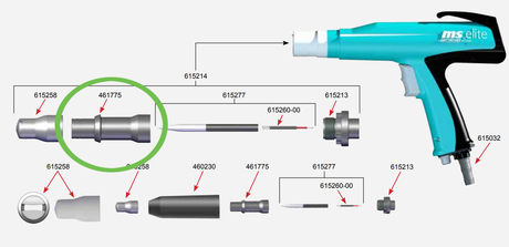 MS Elite M5 Manual Applicator Nozzle Tube - Total Finishing Supplies