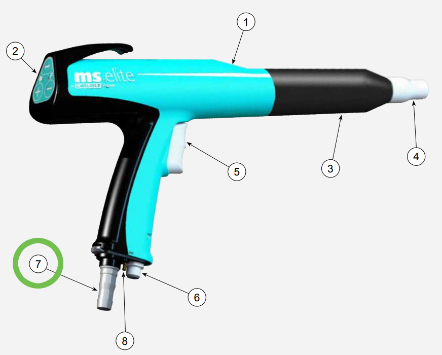 MS Elite Powder Hose Connector w/ O-Ring - Total Finishing Supplies