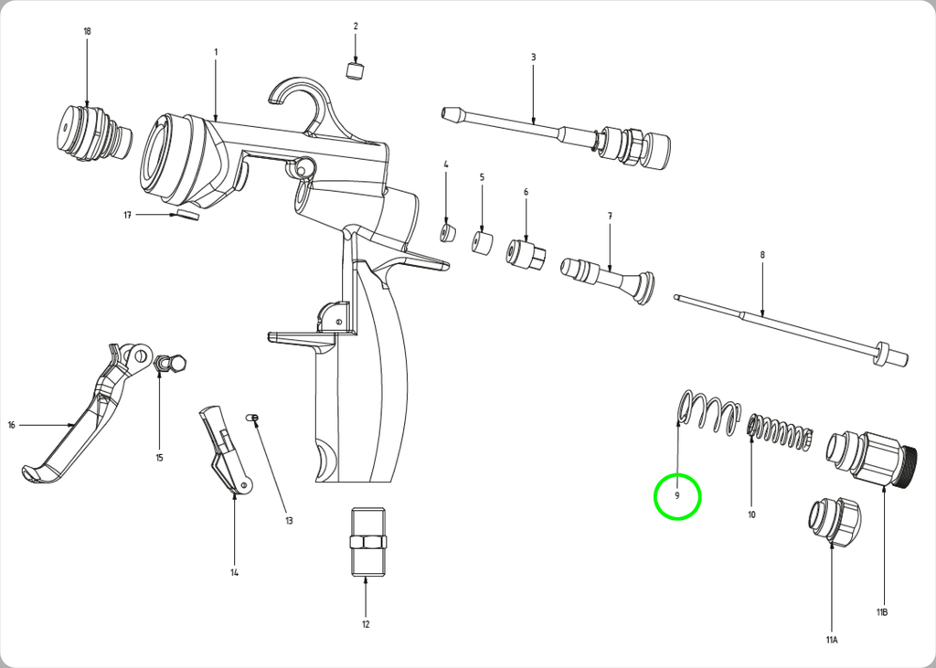 Air Valve Spring for MAMBA® - Total Finishing Supplies