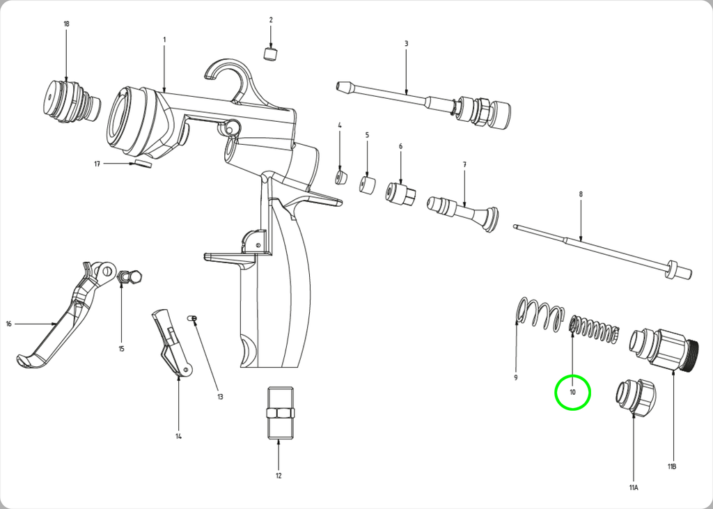 200 Bar Needle Spring for VIPER® or MAMBA® - Total Finishing Supplies