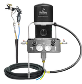 TFS Label Air-Assist-Airless (AAA) 14:1 Peak™ Pump - Wall Model Set-Up (V Packing) with MAMBA® AAA Spray Gun - Total Finishing Supplies
