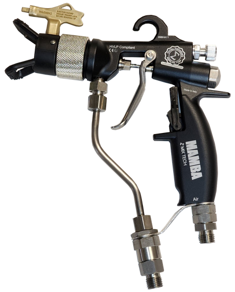 TFS Label Air-Assist-Airless (AAA) 14:1 Peak™ Pump - Cart with Compressor (V Packing) with MAMBA® AAA Spray Gun - Total Finishing Supplies