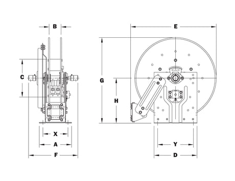 N600 Spring Rewind Dual Hose Reels - Total Finishing Supplies