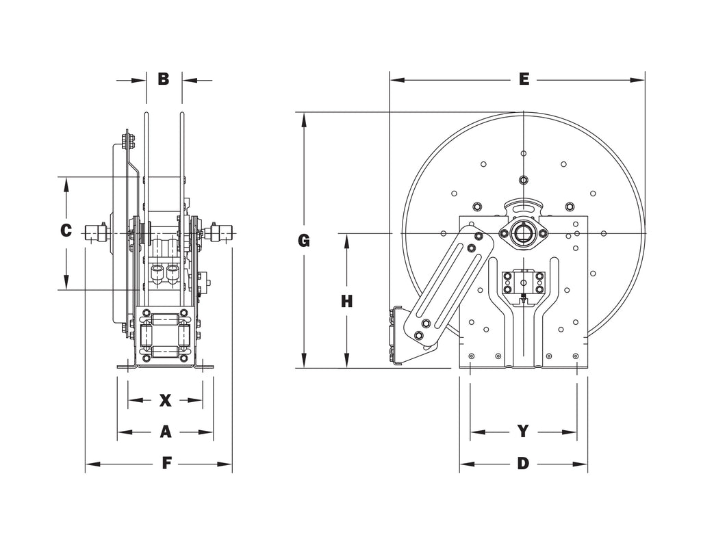 N600 Spring Rewind Dual Hose Reels - Total Finishing Supplies