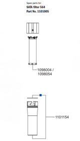 SATA Filter 500 Series Pressure Reducer With Adjustment & Counter Screws - Total Finishing Supplies