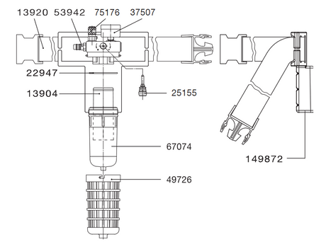 SATA air star C Charcoal Belt Unit Quick Coupling - Total Finishing Supplies