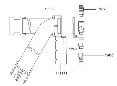 SATA air star C Complete Breathing Tube Assembly - Total Finishing Supplies