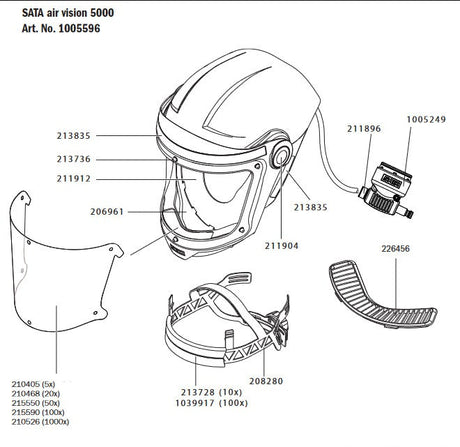 SATA air vision 5000 Complete Air Hose - Total Finishing Supplies