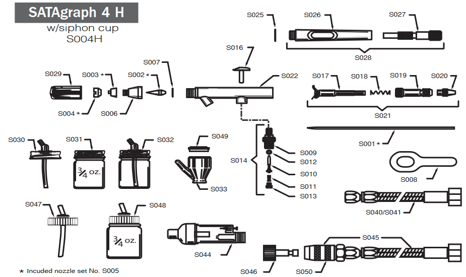 SATAgraph 4 Air Valve Screw - Total Finishing Supplies